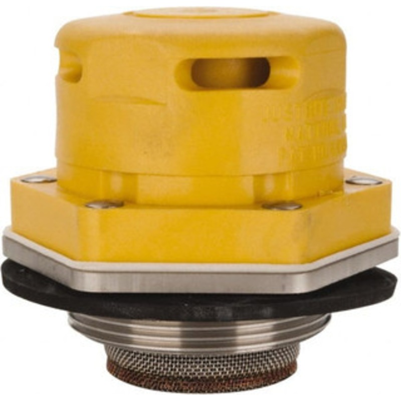Justrite Drum Vents, Type: Vertical Drum Vent, Material: Non-Metallic/Stainless Steel Arrester, Thread Type: NPT, Vacuum Relief: Automatic, Connection Size (Inch): 2, FM Approved: Yes 08006 – 89847818