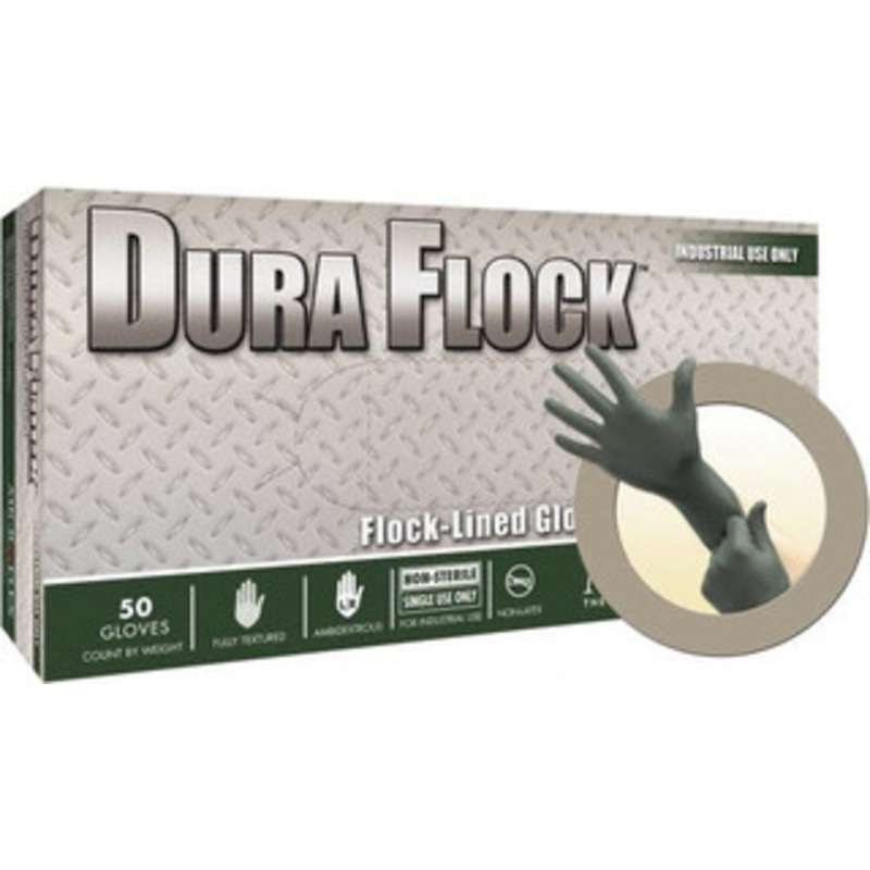 MICROFLEX Size 2XL, 8 mil, Industrial Grade, Powder Free Nitrile Disposable Gloves 10.6 Long, Green, Textured Beaded Rolled Cuffs, FDA Approved, Ambidextrous DFK-608-XXL – 77227403