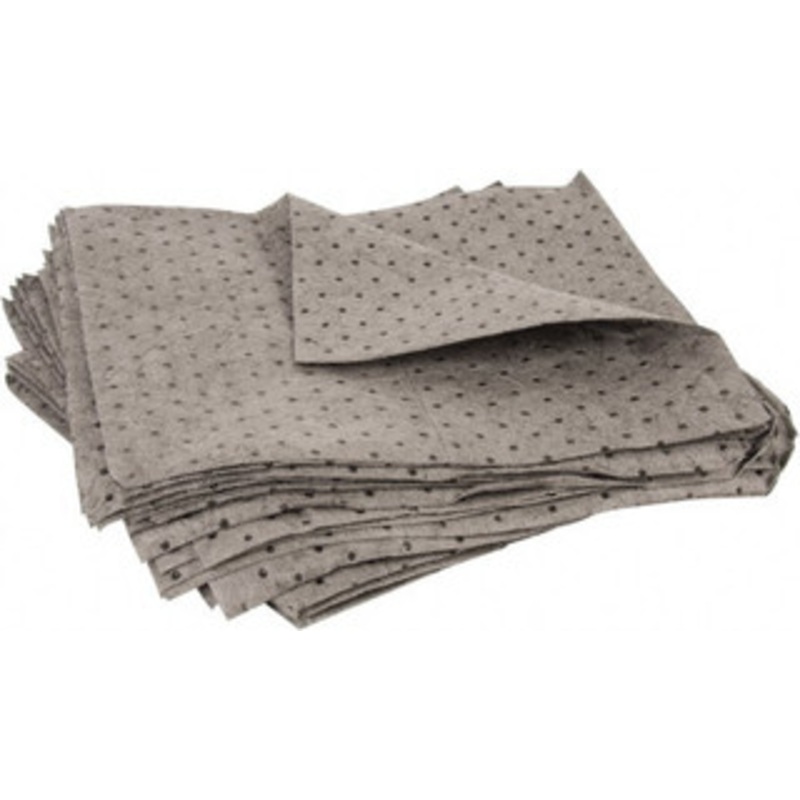 PRO-SAFE 50 Qty 34  41 Gal Capacity per Package, Universal Pad 30 Long x 30 Wide, Gray, Polypropylene UQEP50 – 58616822
