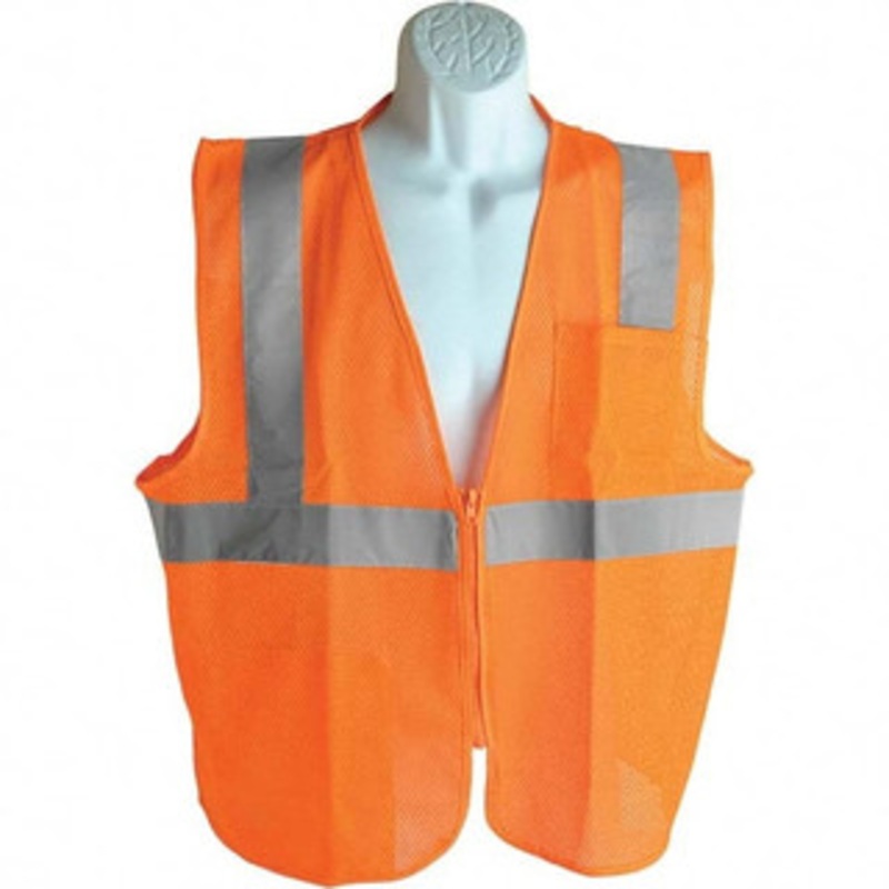 Walkers High Visibility Vests, Vest Style: Public Safety, Vest Type: Hi Visibility, Front Closure: Zipper, Material: Polyester Blend, Material Composition: Mesh, Color: HI-Vis Orange SF-VSC-ZIP-LGOR – 94696036