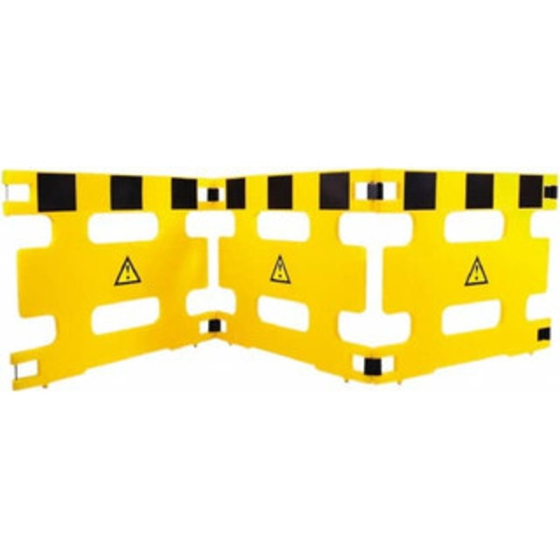 Value Collection Pack of (3), 36 High Folding Barricades Plastic, Black & Yellow 3R1 – 50174184