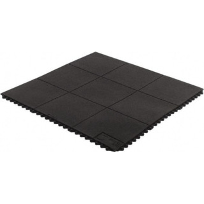 Wearwell 3 ft. Long x 3 ft. Wide x 5/8 Thick Dry/Wet Environment Heavy Duty Anti-Fatigue Matting Smooth Pattern, Black, CFR Rubber Surface with CFR Rubber Base, Straight Edges 570.58X3X3CFRBK – 91620666