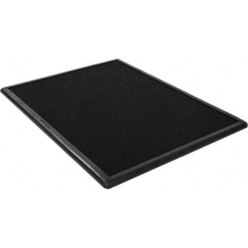 Wearwell 32 Long x 24 Wide x 1/2 Thick, Dry/Wet Environment, Bristles Pattern Clean Room Matting SBR/Natural Rubber, Black, Series 222 222.12X24X32BK – 48646574