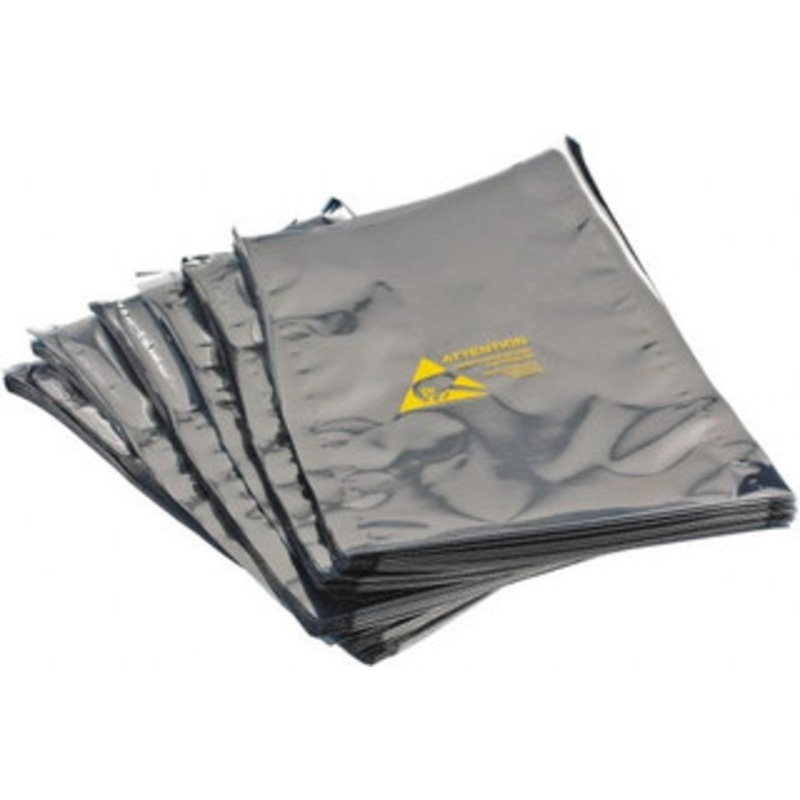 Value Collection Pack of (100), 10 Long x 6 Wide, 3 mil Thick, Clear Metalized Static Shield Bags Metal-In SS-610S – 31891617