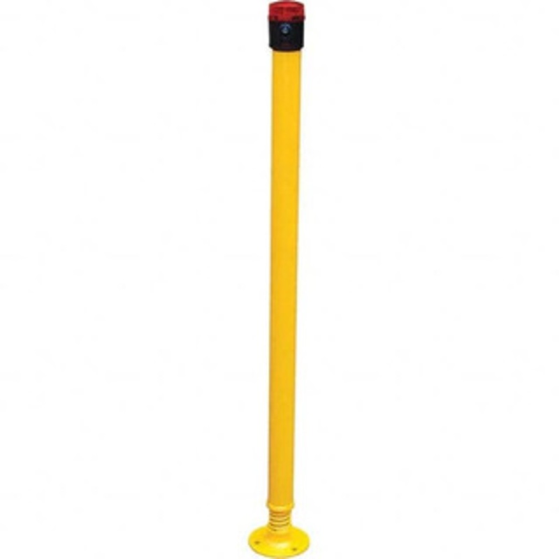 Vestil 2-1/2 Diam x 42 High, Yellow Steel Spring Bollard 6 Wide x 6 Long Mounting Plate, 32 Lb SPBOL-42-BL – 65217994