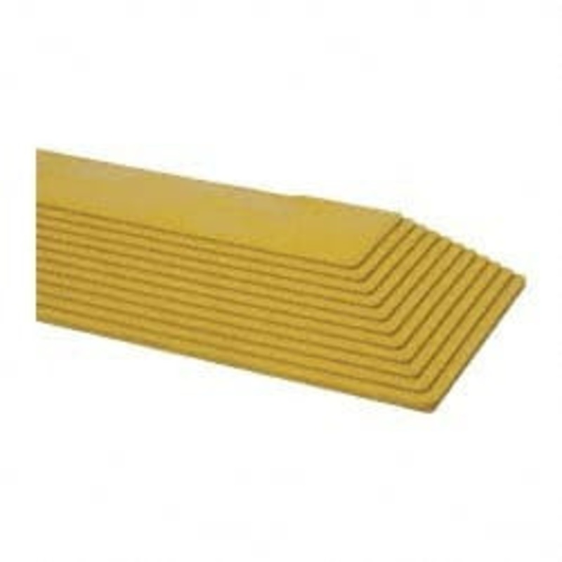 Wearwell 39 Long x 3 Wide x 5/8 Thick, Anti-Fatigue Modular Matting Ramp Edge Female, Yellow, For Dry & Wet Areas, Series 572 572.EDGINGFGRYL – 62686241