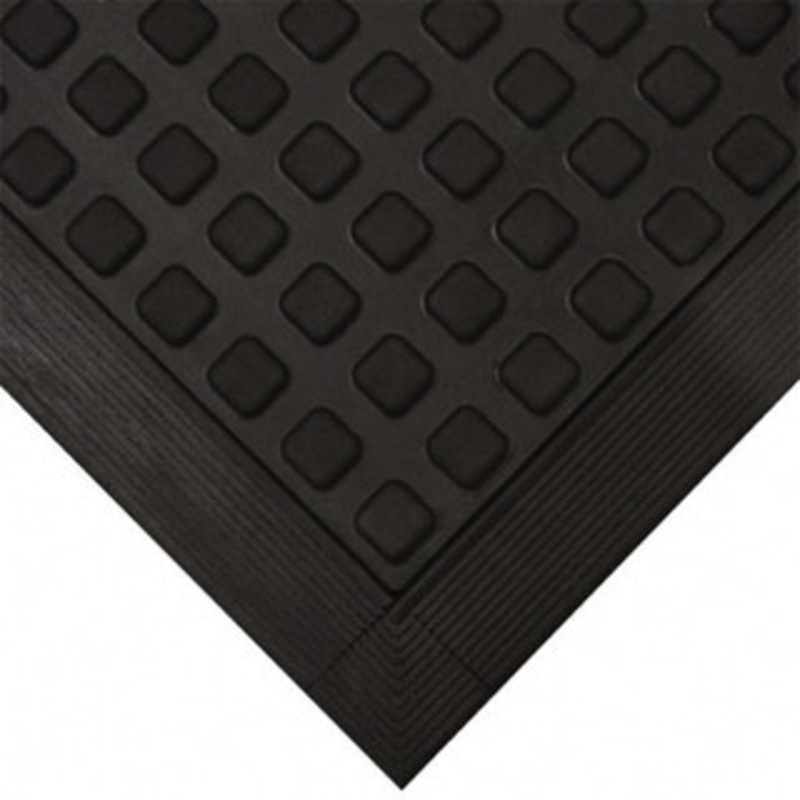 Wearwell 5 ft. Long x 2 ft. Wide x 5/8 Thick, Anti-Fatigue Modular Matting Tiles 1 Interlocking Side, Black, For Dry Areas, Series 502 502.58X2X5CBK – 74166331
