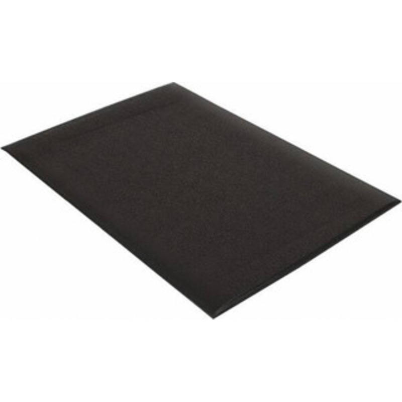 Wearwell 3 ft. Long x 2 ft. Wide x 5/8 Thick Dry Environment Light Duty Anti-Fatigue Matting Rough Pattern, Black, Vinyl Surface with Vinyl Sponge Base, Rounded on 4 Sides 444.58X2X3BK – 89864581