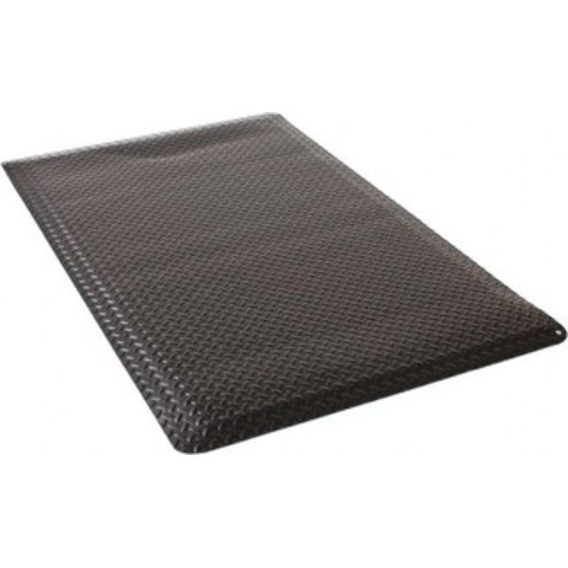 Wearwell 5 Ft. Long x 3 Ft. Wide x 9/16 Inch Thick, Vinyl Diamond Plate Surface Pattern, Electrically Conductive Antistatic Matting 1 x 106 to 8 x 106 Ohm Surface to Surface, 5 x 105 to 1 x 107 Ohm Surface to Ground 786.916X3X5DPBK – 01171743