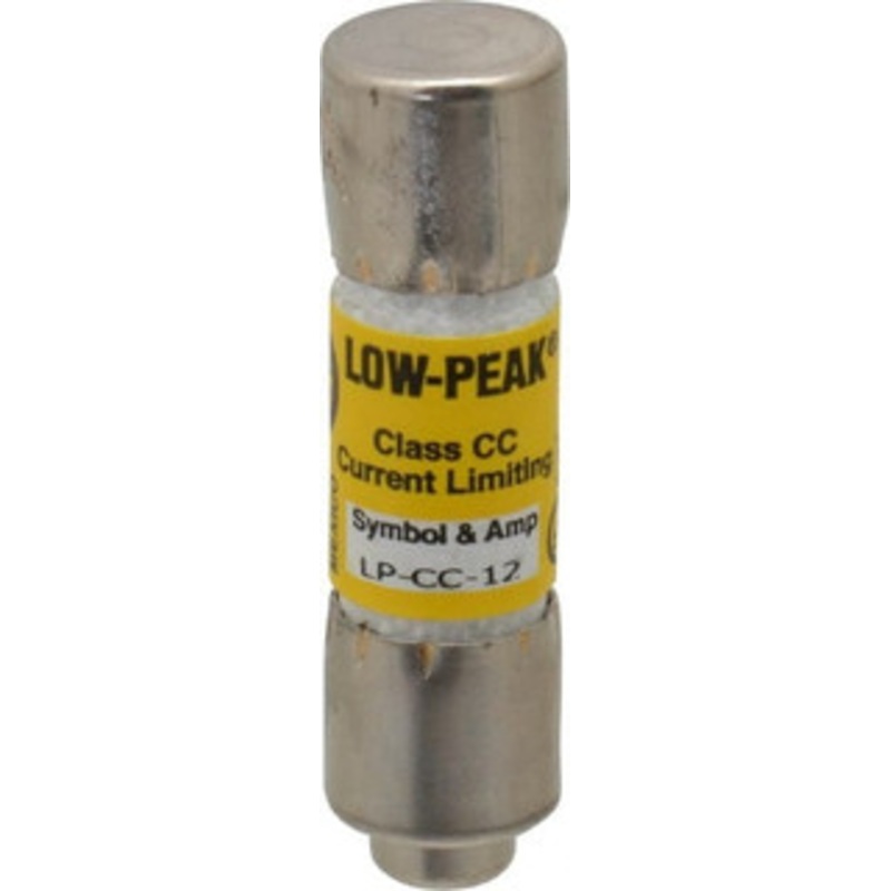 Bussmann 150 VDC, 600 VAC, 12 Amp, Time Delay General Purpose Fuse Fuse Holder Mount, 1-1/2 OAL, 20 at DC, 200 at AC (RMS) kA Rating, 13/32 Diam LP-CC-12 – 74760596