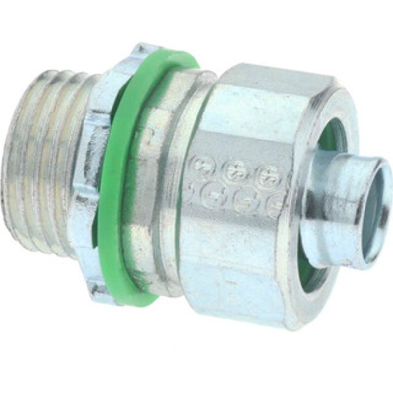 Crouse-Hinds 3/8 Trade Liquidtight Conduit Connector Steel, Noninsulated, Straight Connector, Threaded Connection LTK38 – 04913422