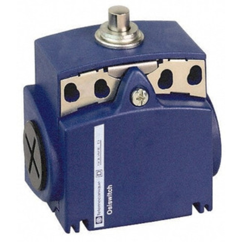 Telemecanique Sensors SPDT, NC/NO, 240 VAC, 250 VDC, Screw Terminal, End Plunger Actuator, General Purpose Limit Switch 1, 2, 4, 6, 12, 13 NEMA Rating, IP66, IP67 IPR Rating XCKT2110N12 – 59759993