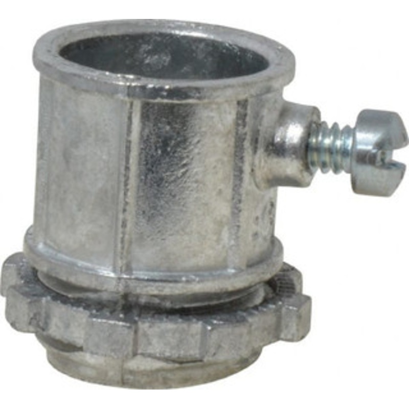 Thomas & Betts 1/2 Trade EMT Conduit Connector Die Cast Zinc, Noninsulated, Straight Connector, Set Screw Connection TC221SC – 01148816