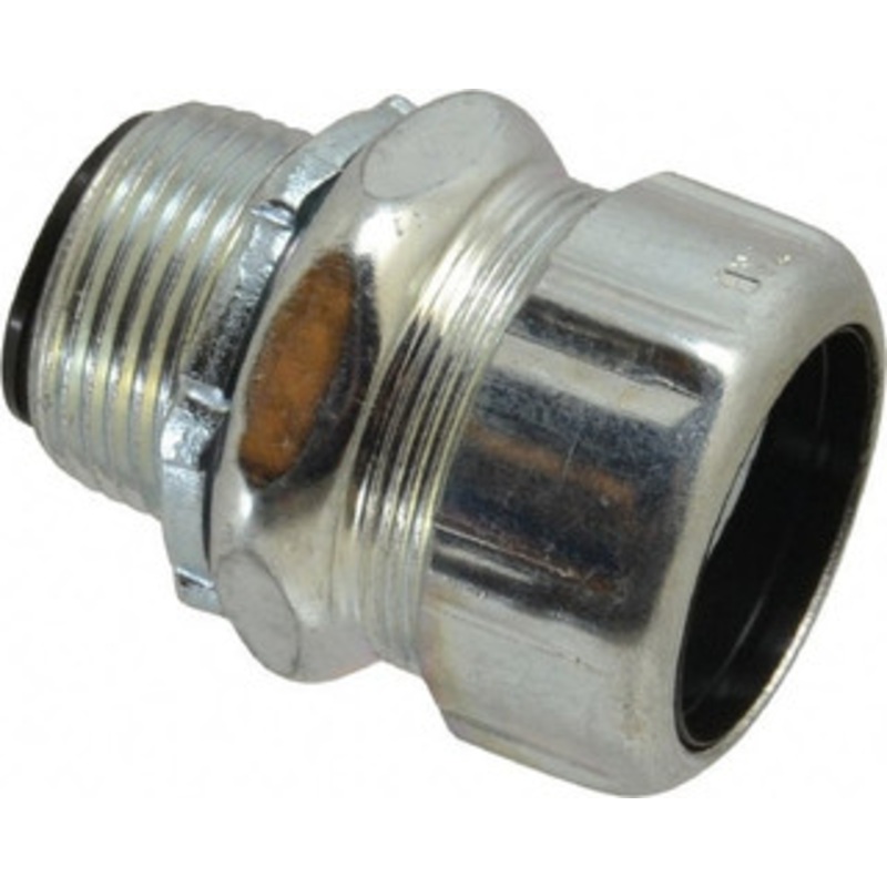 Thomas & Betts 1 Trade Liquidtight Conduit Connector Steel, Insulated, Straight Connector, Threaded Connection 5334 HT – 57299737