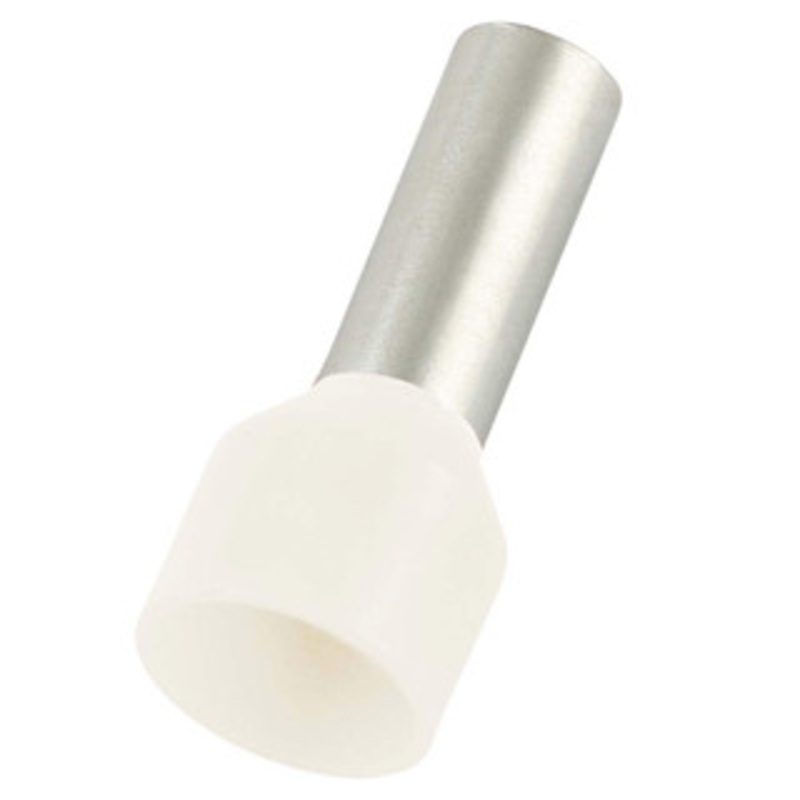 Value Collection Electrical Wire Ferrules, Insulation Type: Partially Insulated, Connection Type: Crimp, Compatible Wire Size (AWG): 8, Compatible Wire Size (sq mm): 10 (mm), Pin Length (Inch): 0.472, Pin Length (mm): 12 E10-12-IVORY – 14735807