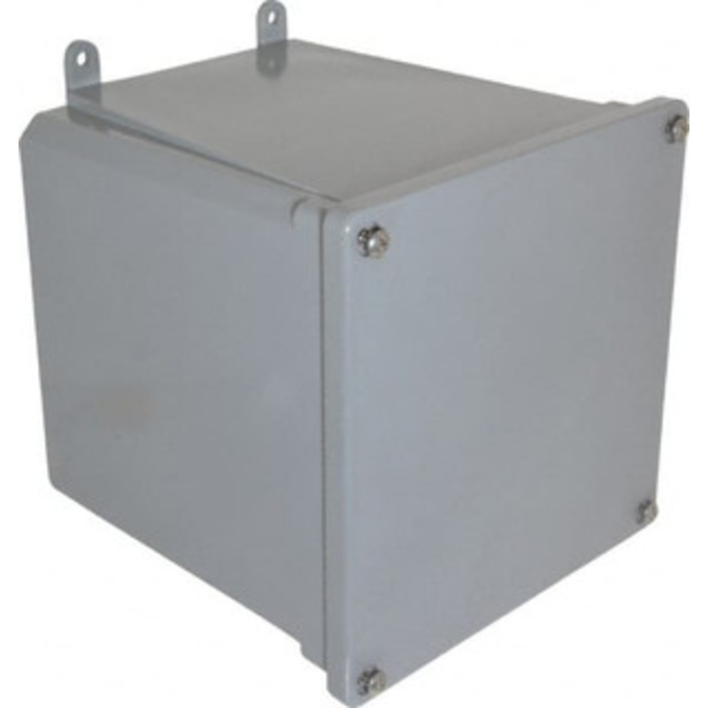 Thomas & Betts NEMA 4, 4X Thermoplastic Junction Box Enclosure with Screw Flat Cover 6 Wide x 6 High x 6 Deep, Corrosion Resistant E989RRR-UPC – 54088166