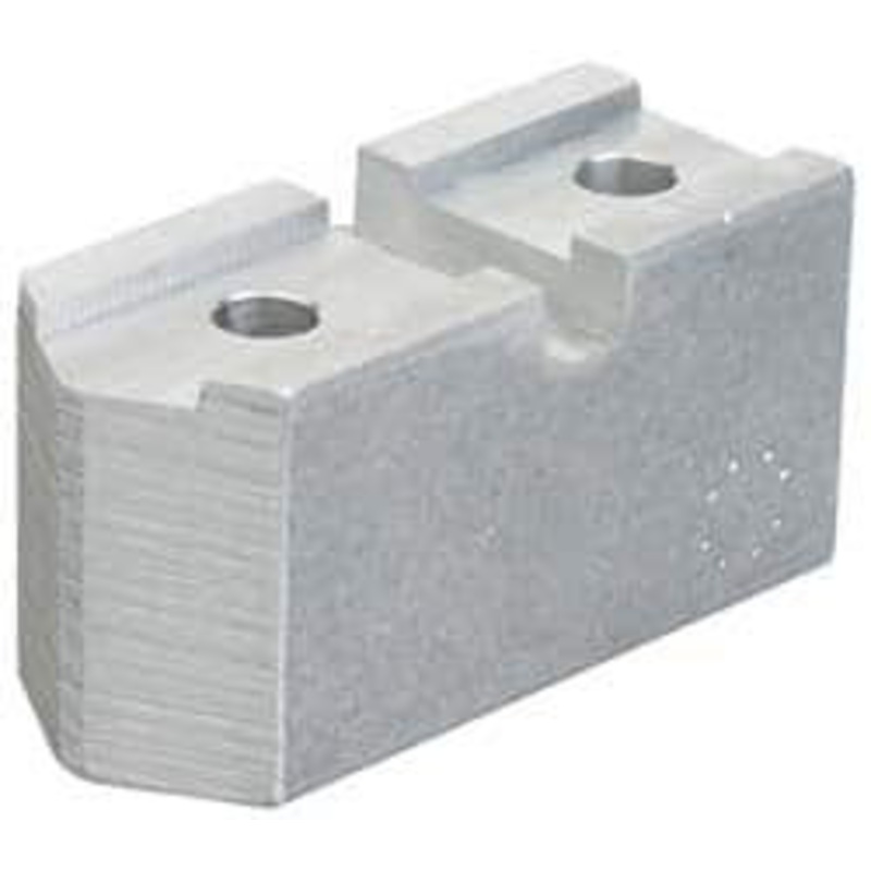 Abbott Workholding 10 to 12 Chuck Capacity, Serrated Attachment, Square Soft Lathe Chuck Jaw 3 Jaws, Steel, 1-3/4 Btw Mount Hole Ctrs, 5-1/2 Long x 2 Wide x 3 High, 3/4 Groove, 1/2 Fastener 12S1 – 04227088