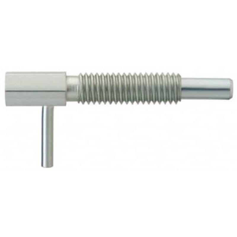 Gibraltar M12x1.75, 1.11 Thread Length, 7mm Plunger Diam, 4.5 N Init to 22.3 N Final End Force, Steel Locking L Handle Plunger 54mm Body Length, 32mm Length Under Head, Locking Element, 19mm Plunger Projection MLL-5-PT-G – 64168529