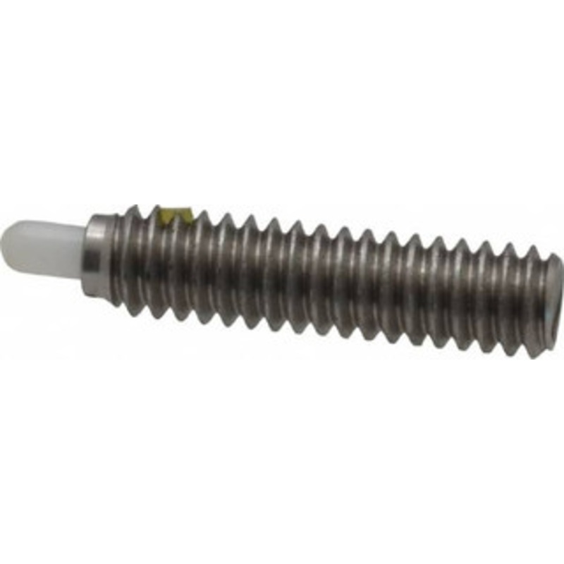 Vlier 1/4-20, 1 Thread Length, 3/16 Plunger Projection, Stainless Steel Threaded Spring Plunger 0.116 – 0.118 Max Plunger Diam, 1 Plunger Length, 1 Lb Init End Force, 4 Lb Final End Force SSSD55N – 62118740