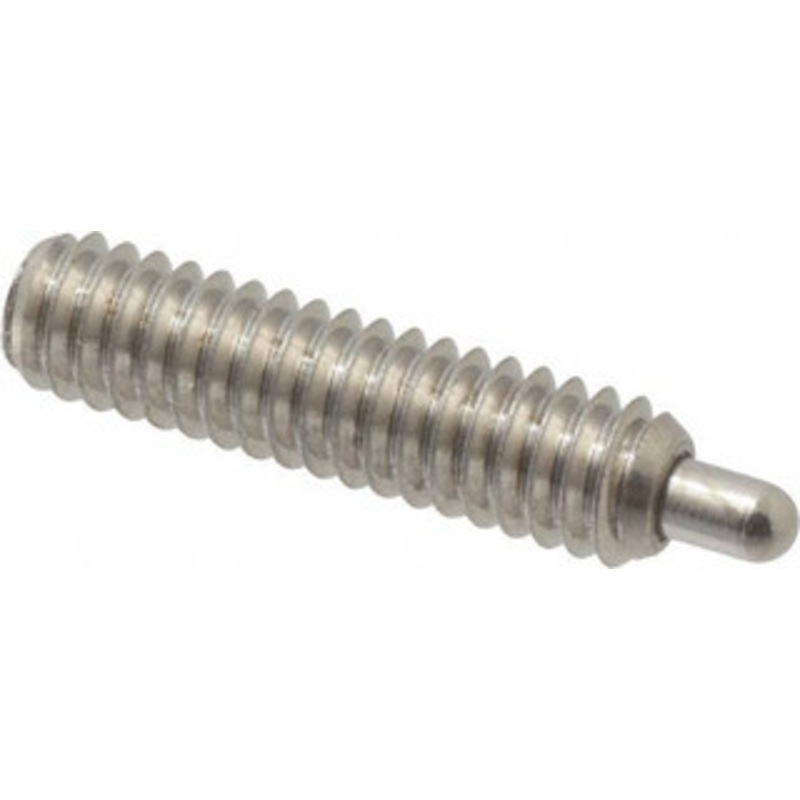 Vlier 1/4-20, 1 Thread Length, 3/16 Plunger Projection, Stainless Steel Threaded Spring Plunger 0.117 – 0.118 Max Plunger Diam, 1 Plunger Length, 1 Lb Init End Force, 4 Lb Final End Force, 0.079 Hex SSPH55 – 62119680