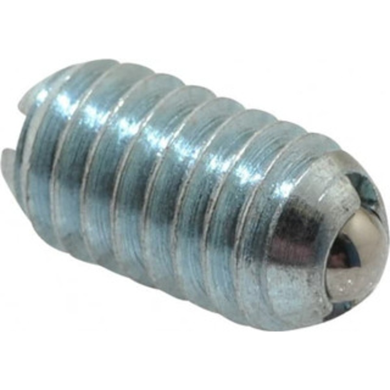 Vlier 5/16-18, 0.156 Ball Diam, 0.578 Body Length, 0.04 Max Ball Reach, Threaded Ball Plunger Steel Body, Steel Ball, 2 Lb Initial End Force, 4.25 Lb Final End Force, Locking Element BL56N – 62121330