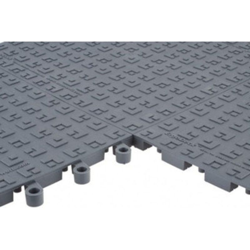 Wearwell Pack of (10), Dry Environment Medium Duty Anti-Fatigue Matting Charcoal, Vinyl with Vinyl Sponge Base, Straight Edges 566.78X18X18CH- – 64923634