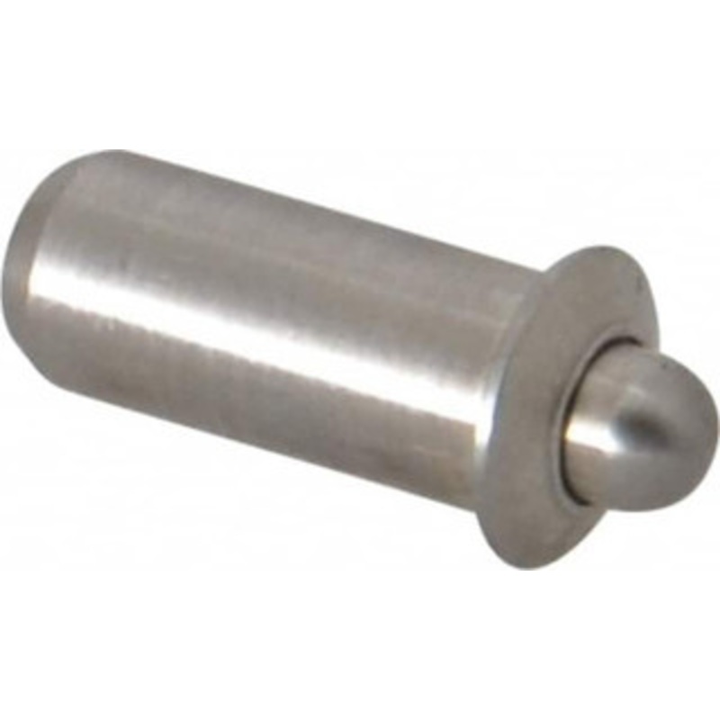 Vlier 0.441 Body Len x 3/16 Body Diam, 0.121 Plunger Diam, 1.5 Lb Init to 4.5 Lb Final End Force, 0.441 Len Under Flange, Stainless Steel Press Fit Spring Plunger 1/4 Flange Diam, 0.044 Flange Thickness, 0.485 Plunger Len SPFP52 – 05137807