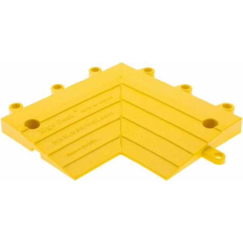 Wearwell 0.75 ft. Long x 0.5 ft. Wide x 7/8 Thick, Anti-Fatigue Modular Matting Corner Ramp Edge Male, 2 Interlocking Sides, Yellow, For Dry & Wet Areas, Series 564 560.78X6X9X9YL – 02933059