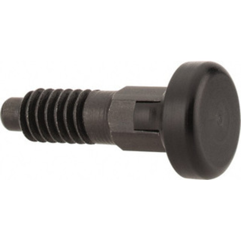 Vlier 1/2-13, 0.31 Max Plunger Diam, 0.5 Lb Init to 1.75 Lb Final End Force, Locking Knob Handle Plunger Delrin Knob, 1-1/4 Body Length, 1 Length Under Head/Shoulder, 1/4 Plunger Projection PRTL500P – 62123716