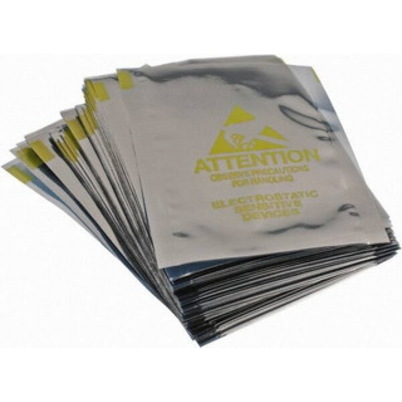 Value Collection Pack of (100), 5 Long x 3 Wide, 3 mil Thick, Clear Metalized Static Shield Bags Metal-In SS-35S – 31891674
