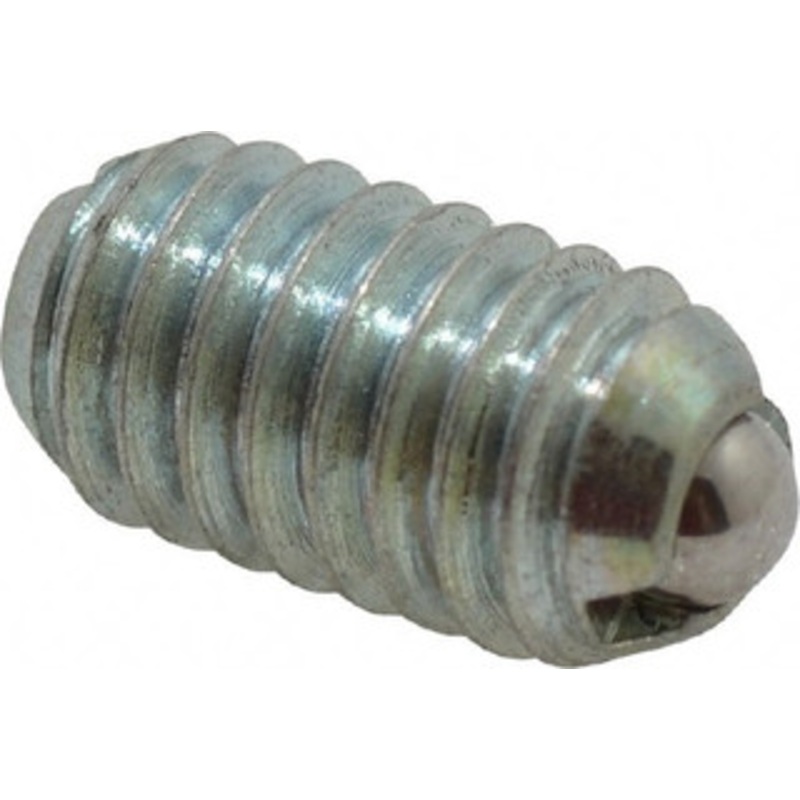 Vlier 5/16-18, 9/16 Thread Length, 1/12 Plunger Projection, Steel Threaded Spring Plunger 0.135 Max Plunger Diam, 0.562 Plunger Length, 1.25 Lb Init End Force, 4 Lb Final End Force M57 – 62120001