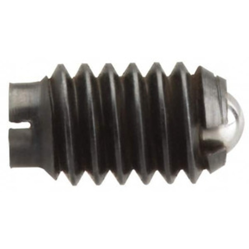 Vlier 5/8-11, 0.375 Ball Diam, 0.984 Body Length, 0.096 Max Ball Reach, Threaded Ball Plunger Steel Body, Steel Ball, 4.5 Lb Initial End Force, 9 Lb Final End Force, Locking Element BL62N – 62121397