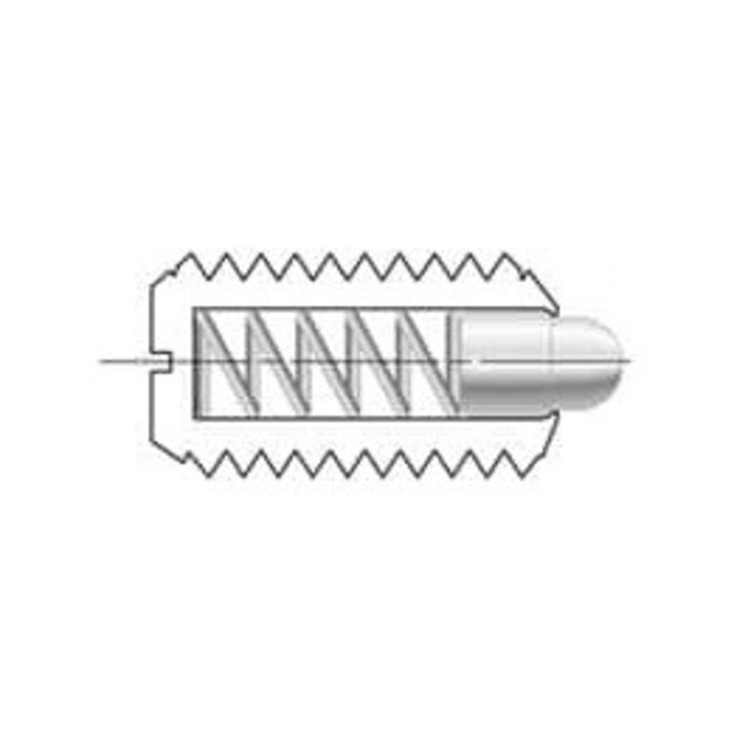 Vlier 8-36, 7/16 Thread Length, 0.052 Plunger Projection, Stainless Steel Threaded Spring Plunger 0.07 Max Plunger Diam, 0.437 Plunger Length, 0.5 Lb Init End Force, 1.5 Lb Final End Force SSMD51P – 62120696