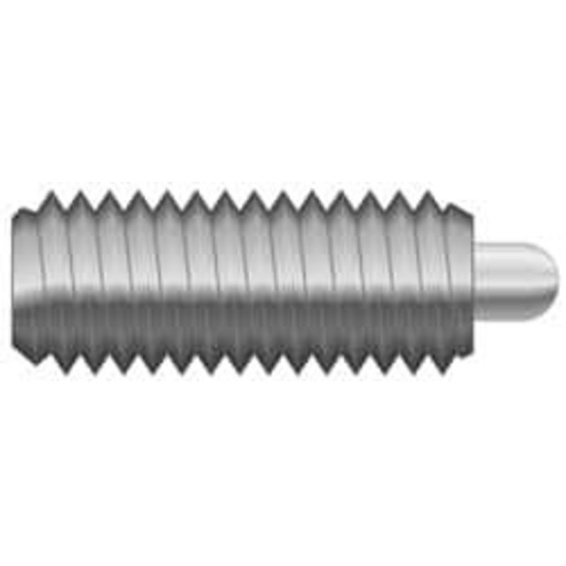 Vlier M6 x 1.0, 0.787 Thread Length, 0.098 Plunger Projection, Stainless Steel Threaded Spring Plunger 0.106 Max Plunger Diam, 0.787 Plunger Length, 4.05 Lb Init End Force, 11.24 Lb Final End Force SSM6AP – 62117767