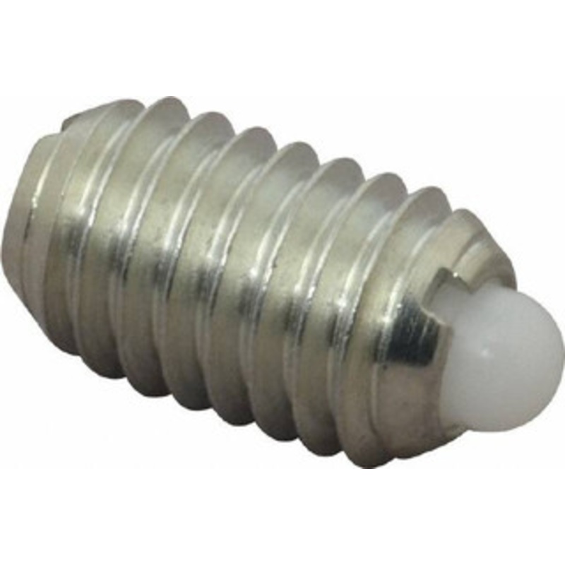 Vlier 3/8-16, 5/8 Thread Length, 0.11 Plunger Projection, Steel Threaded Spring Plunger 0.186 Max Plunger Diam, 0.625 Plunger Length, 4.5 Lb Init End Force, 18.5 Lb Final End Force NM58 – 62120506