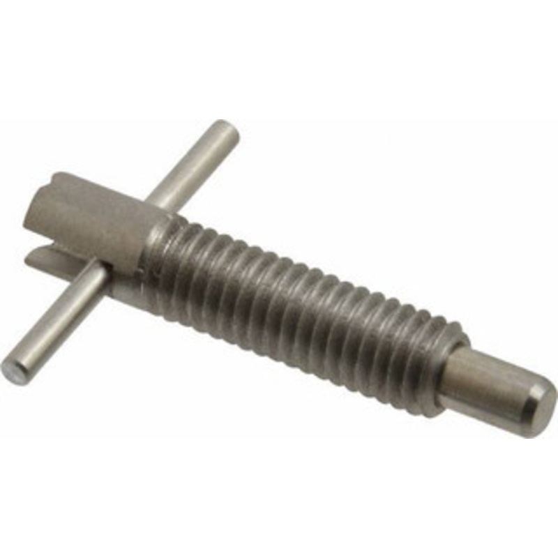 Vlier 3/8-16 Thread, 2 Body Length, 3/8 Plunger Projection, 0.233 Plunger Diam, Stainless Steel, Locking T Handle Plunger 1.2 Thread Length, 1-1/2 Handle Length, 1.68 Plunger Length, 2 Lb Initial End Force SFRT375 – 62124383