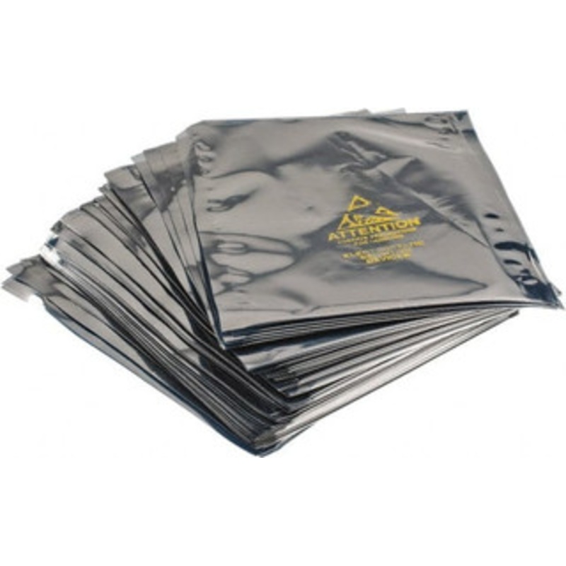 Value Collection Pack of (100), 8 Long x 6 Wide, 3 mil Thick, Clear Metalized Static Shield Bags Metal-In SS-68S – 31891625