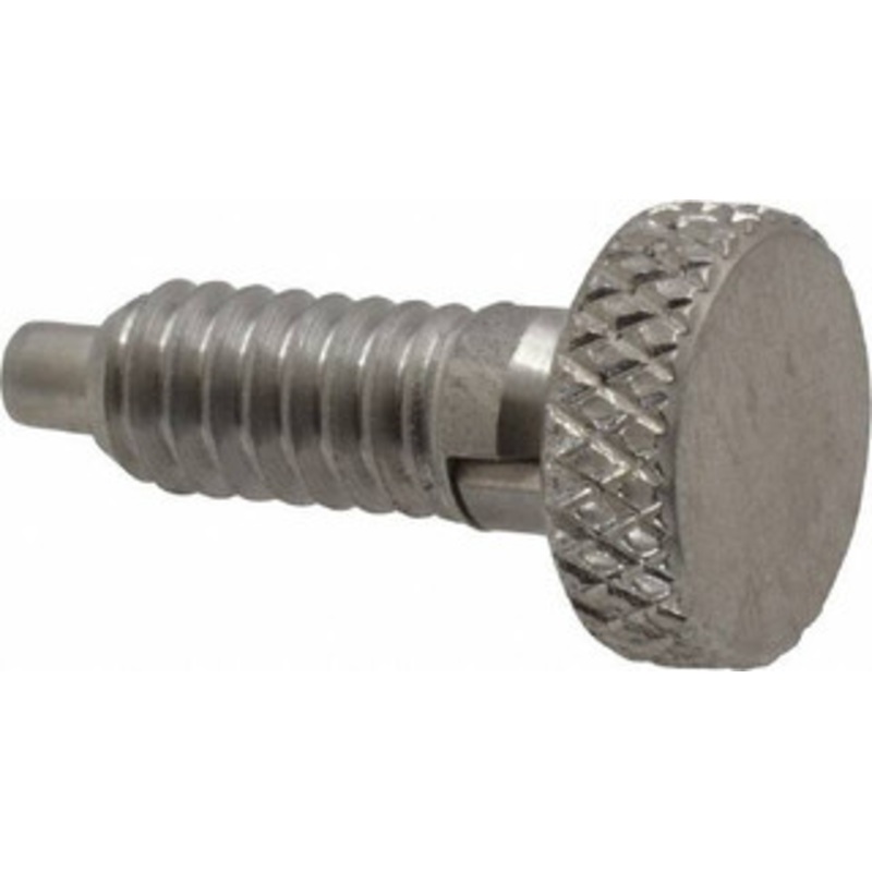 Vlier 1/4-20, 0.4 Thread Length, 0.123 to 1/8 Max Plunger Diam, 0.5 Lb Init to 2 Lb Final End Force, Locking Knob Handle Plunger Knurled Knob, 0.53 Length Under Head/Shoulder, 1/8 Plunger Projection SSLF250 – 62124227