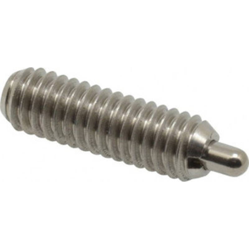 Vlier 5/16-18, 1 Thread Length, 3/16 Plunger Projection, Stainless Steel Threaded Spring Plunger 0.133 – 0.135 Max Plunger Diam, 1 Plunger Length, 1.5 Lb Init End Force, 4.5 Lb Final End Force SSS57 – 62117353