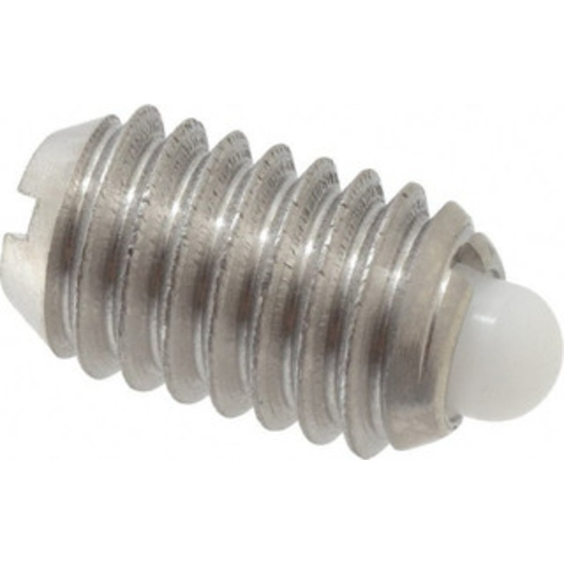 Vlier 3/8-16, 5/8 Thread Length, 0.11 Plunger Projection, Stainless Steel Threaded Spring Plunger 0.186 Max Plunger Diam, 0.625 Plunger Length, 4.5 Lb Init End Force, 18.5 Lb Final End Force SSMD58 – 62120829