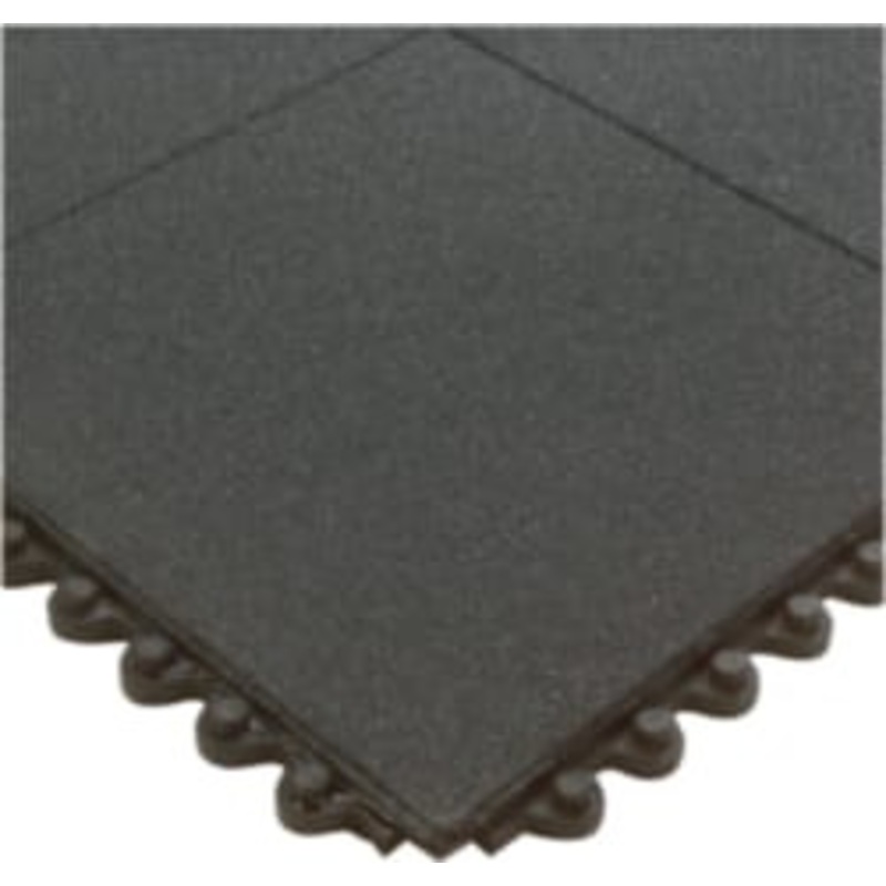 Wearwell 3 ft. Long x 3 ft. Wide x 5/8 Thick, Anti-Fatigue Modular Matting Tiles Male & Female, 4 Interlocking Sides, Black, For Dry & Wet Areas, Series 574 574.58X3X3CFBLK – 05271440