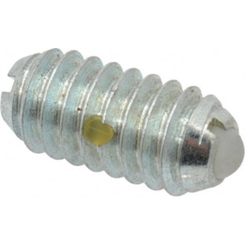 Vlier 1/4-20, 0.125 Ball Diam, 0.531 Body Length, 0.035 Max Ball Reach, Threaded Ball Plunger Steel Body, Nylon Ball, 2 Lb Initial End Force, 4 Lb Final End Force, Locking Element DBL54N – 62122684