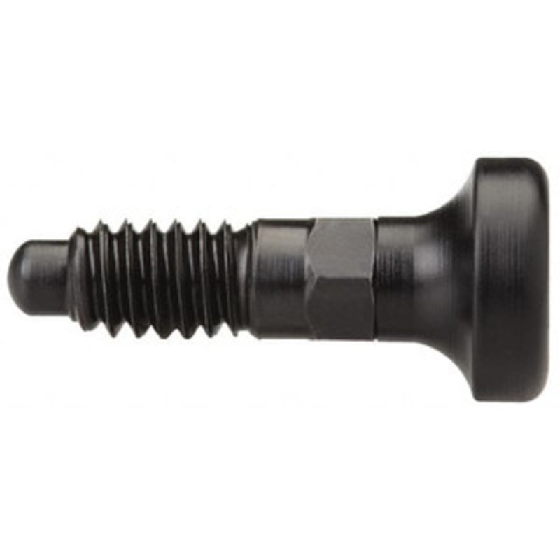 Vlier 1/4-20, 0.16 Max Plunger Diam, 0.12 Lb Init to 0.36 Lb Final End Force, Knob Handle Plunger Delrin Knob, 0.63 Body Length, 1/2 Length Under Head/Shoulder, 0.13 Plunger Projection PRT250P – 62123617