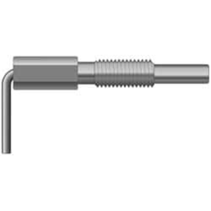 Vlier 5/8-11, 1.82 Thread Length, 0.38 Plunger Diam, 1 Lb Init to 5 Lb Final End Force, Stainless Steel L Handle Plunger 3.05 Body Length, 2 Length Under Head, 1 Plunger Projection SSFRN625 – 87881850