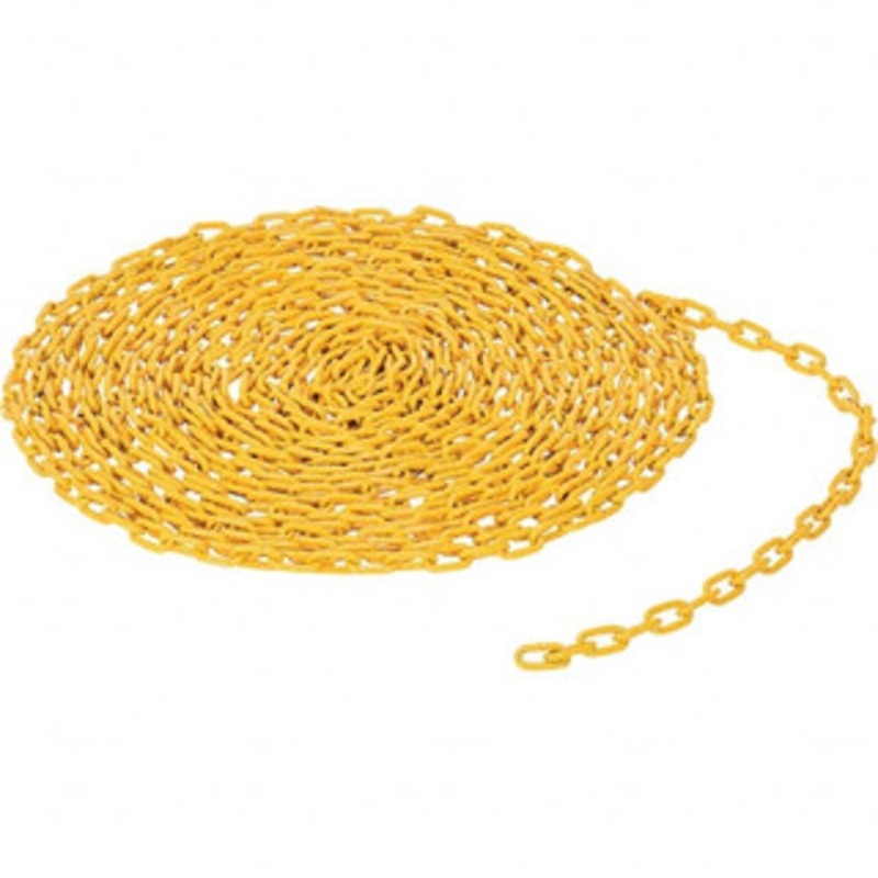 Vestil Metal/Plastic Bollard Yellow, Steel Chain BOL-CHAIN – 52091576