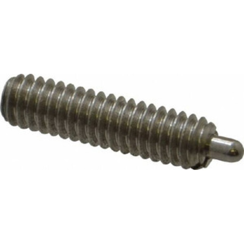 Vlier 8-32, 5/8 Thread Length, 3/32 Plunger Projection, Stainless Steel Threaded Spring Plunger 0.069 – 0.07 Max Plunger Diam, 5/8 Plunger Length, 0.7 Lb Init End Force, 2.3 Lb Final End Force SSS51 – 62117171