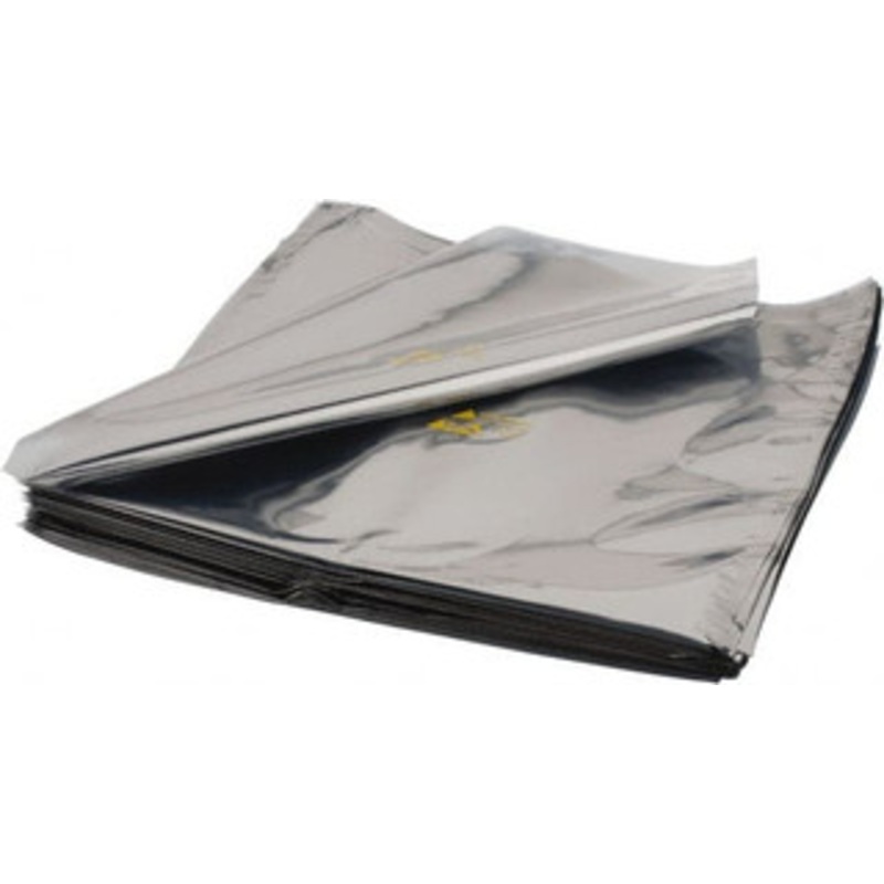 Value Collection Pack of (100), 18 Long x 18 Wide, 3 mil Thick, Clear Metalized Static Shield Bags Metal-In SS-1818S – 31891682