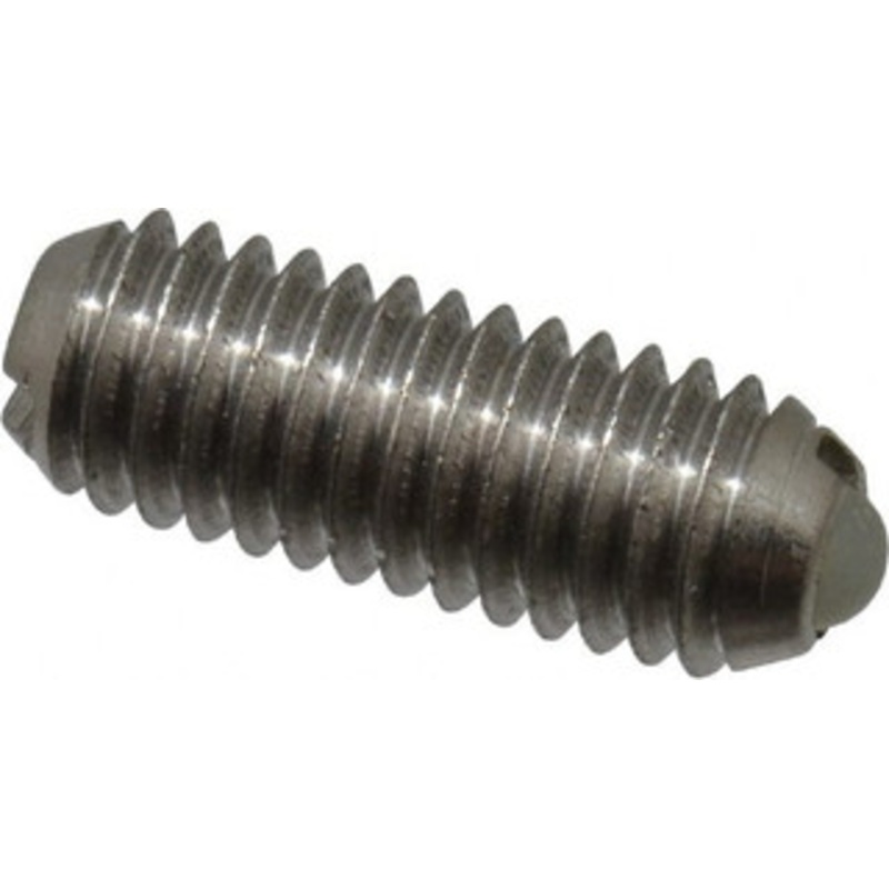 Vlier 10-32, 0.094 Ball Diam, 0.513 Body Length, 0.025 Max Ball Reach, Threaded Ball Plunger Stainless Steel Body, Nylon Ball, 0.5 Lb Initial End Force, 1.5 Lb Final End Force DSSBL52 – 62123104