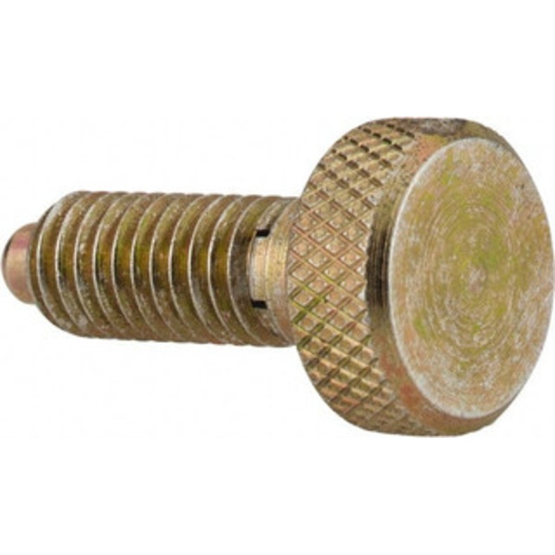 Vlier M5x0.8, 0.394 Thread Length, 0.0984 Max Plunger Diam, 0.5 Lb Init to 3 Lb Final End Force, Knob Handle Plunger Knurled Knob, 0.47 Body Length, 0.394 Length Under Head/Shoulder, 0.078 Plunger Projection SSLM5P – 62124136