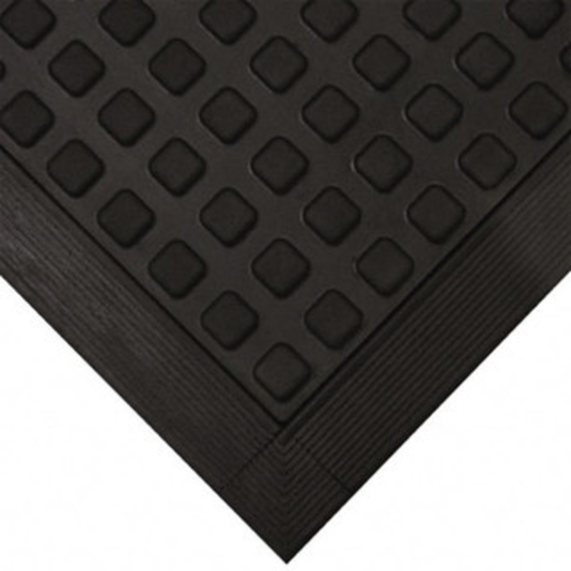 Wearwell 3 ft. Long x 2 ft. Wide x 5/8 Thick, Anti-Fatigue Modular Matting Tiles Black, For Dry Areas, Series 502 502.58X2X3BK – 74166315